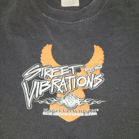 Mens Harley Davidson street Vibrations T Shirt - Picture 3 of 7